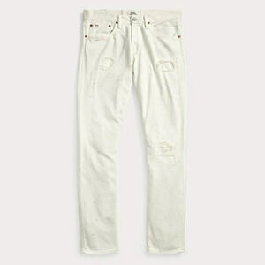 Polo Ralph Lauren Men's Sullivan Slim Distressed Jean White Size 34 (MSRP $198)
